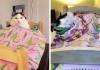 Cat Rescued From Terrible Conditions Now Sleeps In Her Tiny Doll Bed Each And Every Night